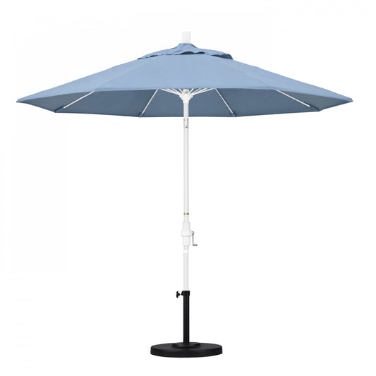 California Umbrella - 9' - Patio Umbrella Umbrella - Aluminum Pole - Air Blue - Sunbrella  - GSCUF908170-5410