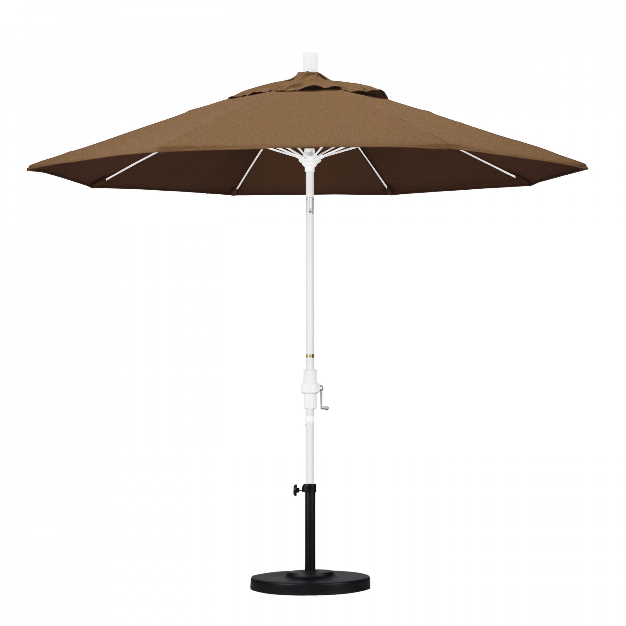 California Umbrella - 9' - Patio Umbrella Umbrella - Aluminum Pole - Teak - Sunbrella  - GSCUF908170-5488