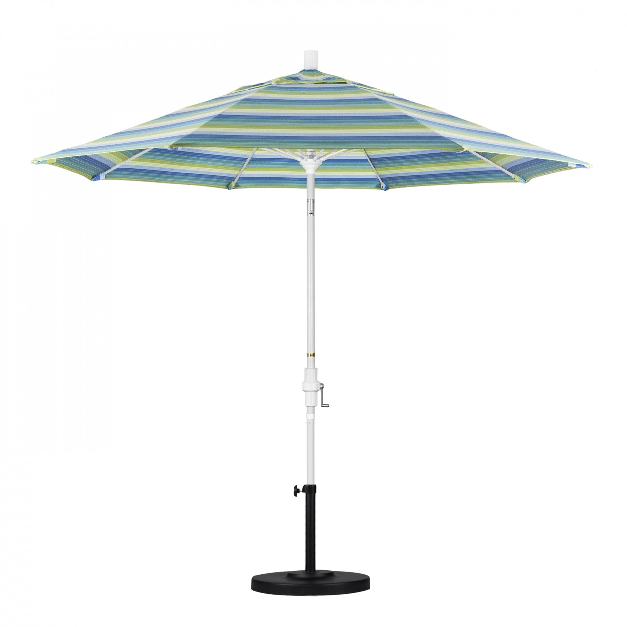 California Umbrella - 9' - Patio Umbrella Umbrella - Aluminum Pole - Seville Seaside - Sunbrella  - GSCUF908170-5608