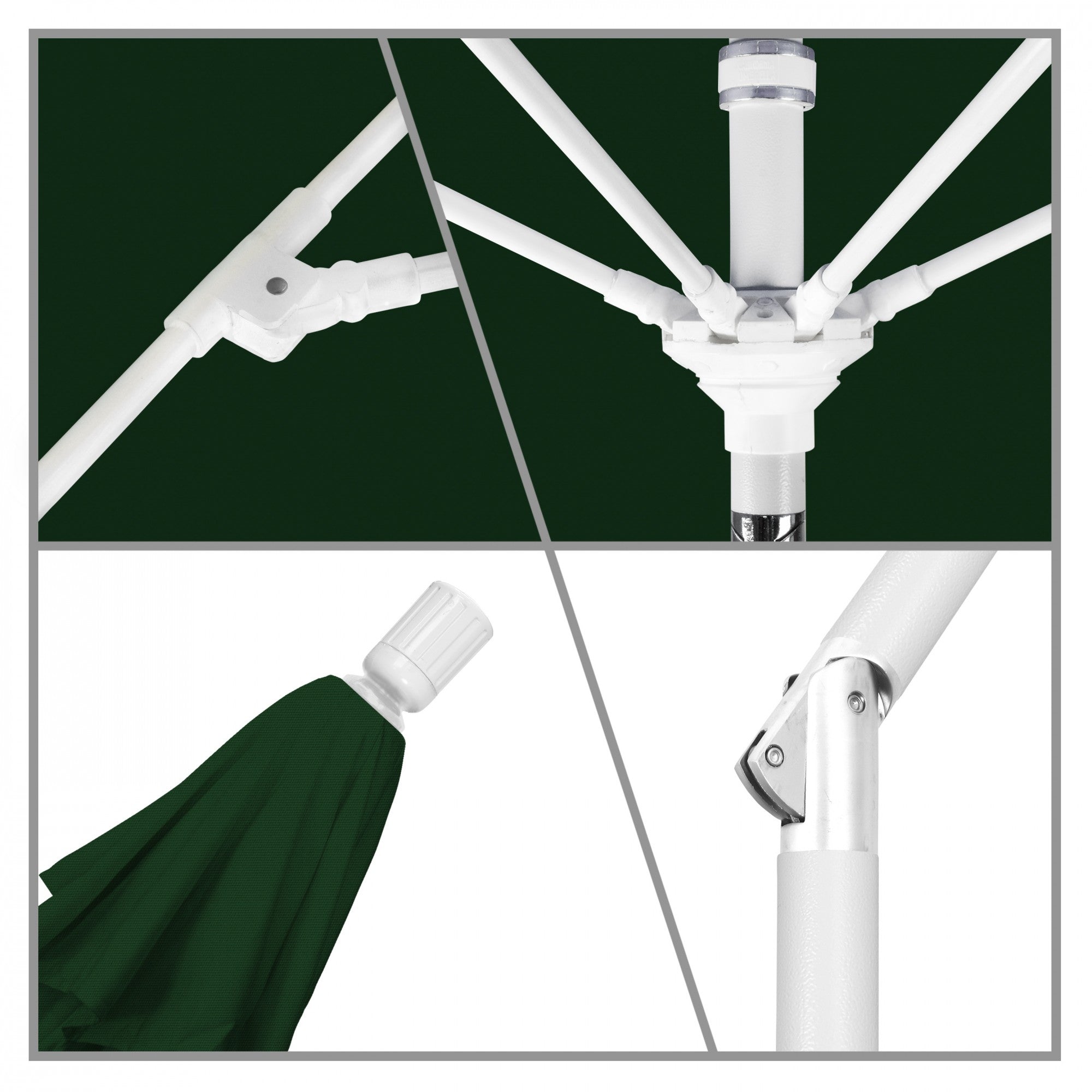 California Umbrella - 9' - Patio Umbrella Umbrella - Aluminum Pole - Hunter Green - Olefin - GSCUF908170-F08