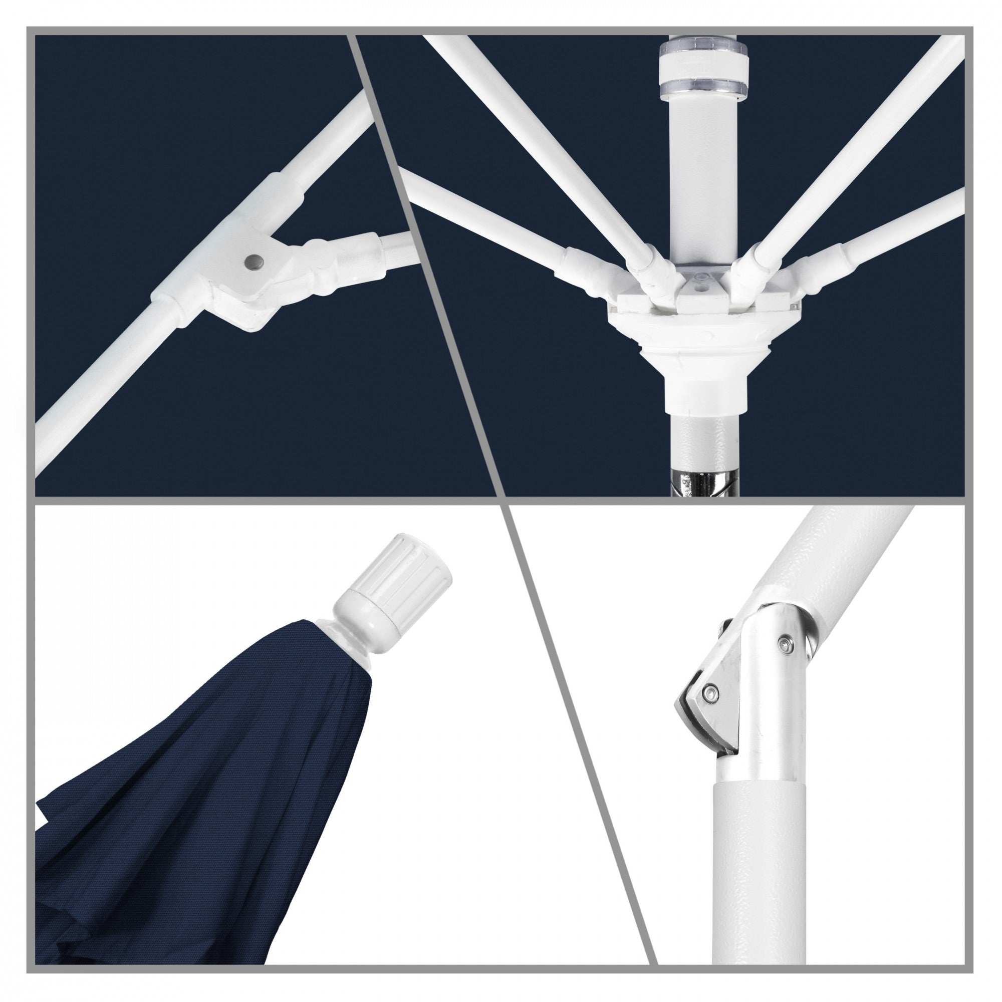 California Umbrella - 9' - Patio Umbrella Umbrella - Aluminum Pole - Navy - Olefin - GSCUF908170-F09
