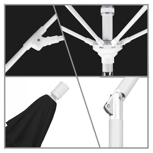 California Umbrella - 9' - Patio Umbrella Umbrella - Aluminum Pole - Black - Olefin - GSCUF908170-F32