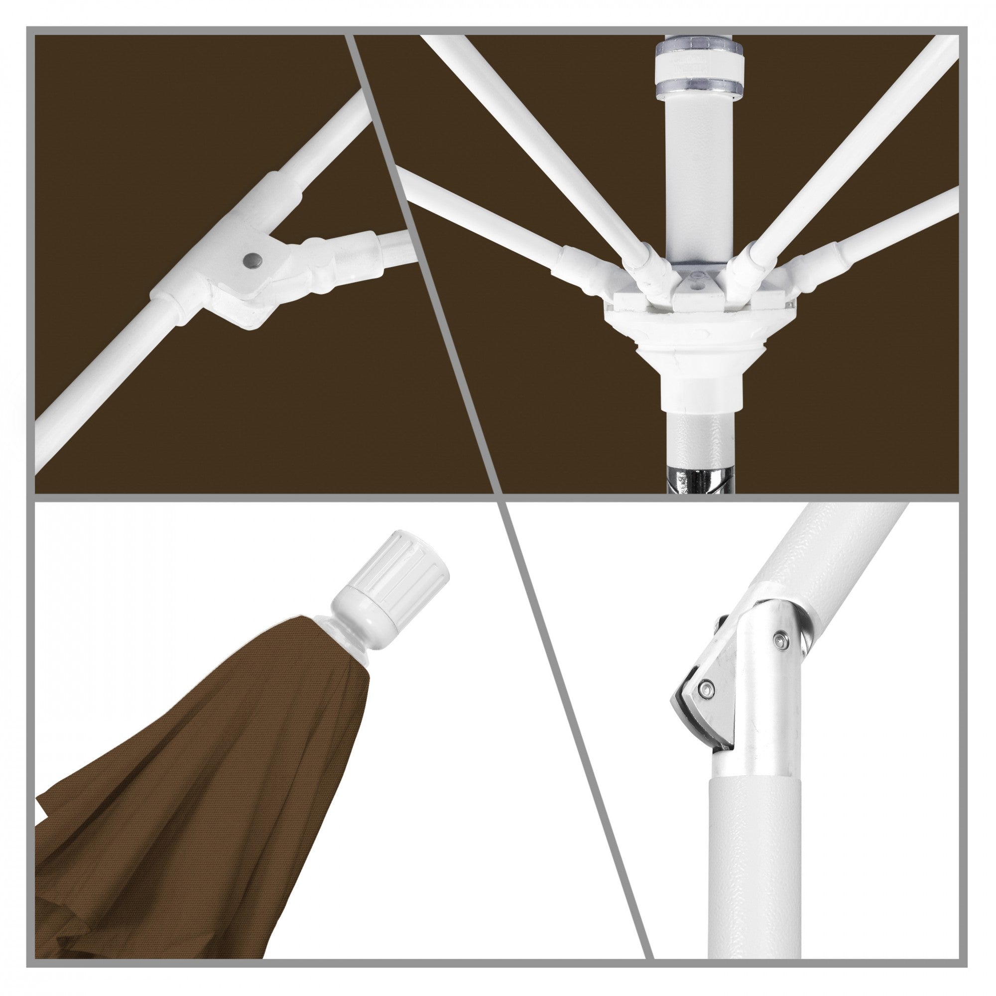 California Umbrella - 9' - Patio Umbrella Umbrella - Aluminum Pole - Woven Sesame - Olefin - GSCUF908170-F76