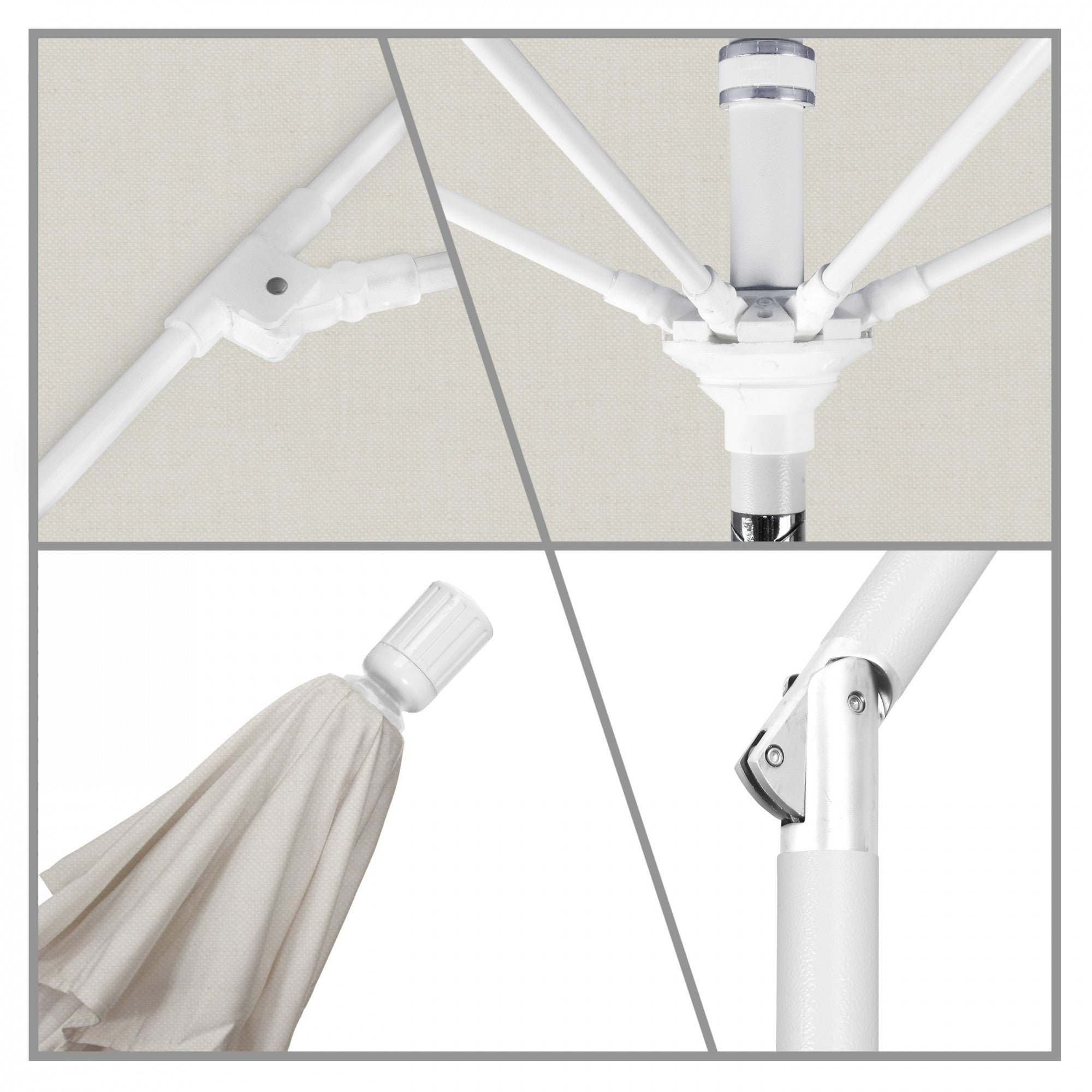 California Umbrella - 9' - Patio Umbrella Umbrella - Aluminum Pole - Woven Granite - Olefin - GSCUF908170-F77