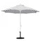 California Umbrella - 9' - Patio Umbrella Umbrella - Aluminum Pole - Gray White Cabana Stripe - Olefin - GSCUF908170-F95