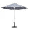 California Umbrella - 9' - Patio Umbrella Umbrella - Aluminum Pole - Navy White Cabana Stripe - Olefin - GSCUF908170-F96