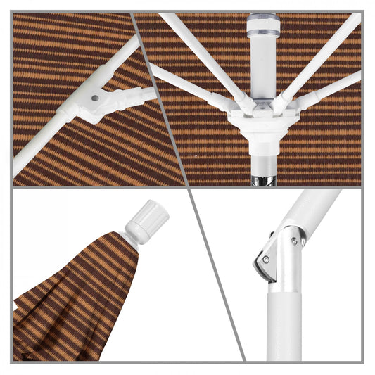 California Umbrella - 9' - Patio Umbrella Umbrella - Aluminum Pole - Terrace Sequoia - Olefin - GSCUF908170-FD10