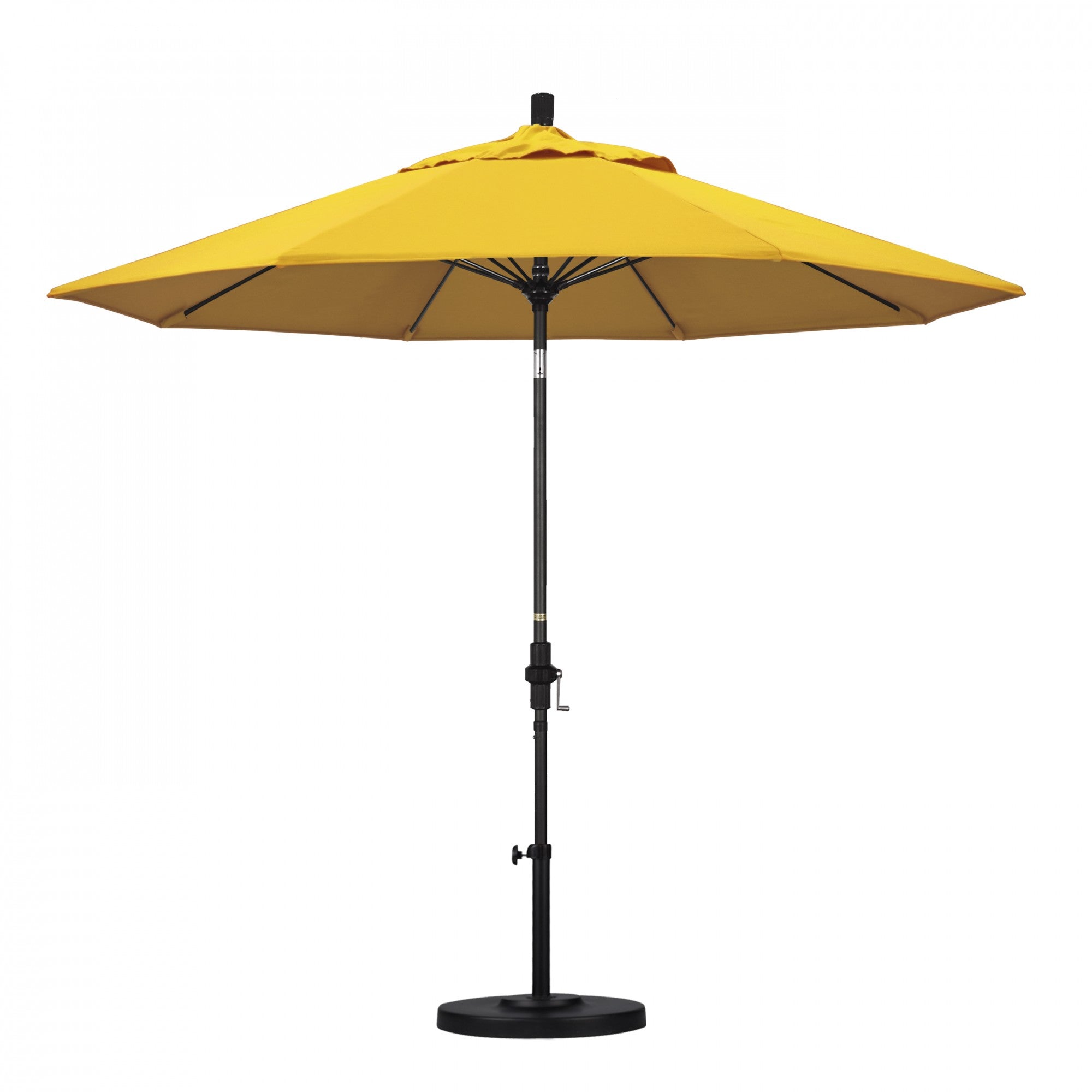 California Umbrella - 9' - Patio Umbrella Umbrella - Aluminum Pole - Sunflower Yellow - Sunbrella  - GSCUF908705-5457