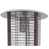 Round Commercial Glass Cylinder Patio Heater in Hammered Bronze with Clear Tube | HLDS01-GCH-BRZ