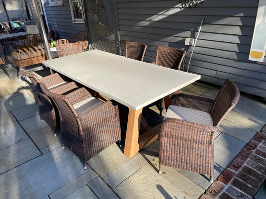 CO9 Design - Bayridge 87" Grey Rustic Dining Table | [BA87G]