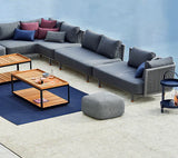Cane-Line - Moments 2-seater sofa left module - Incl. Grey cushion set AirTouch | 7541ROGAITG