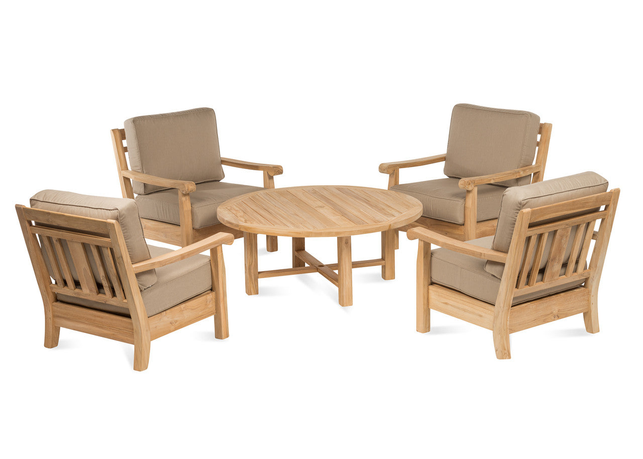 CO9 Design - Jackson Natural Teak Club Chair - Frame Only | [JK30N]