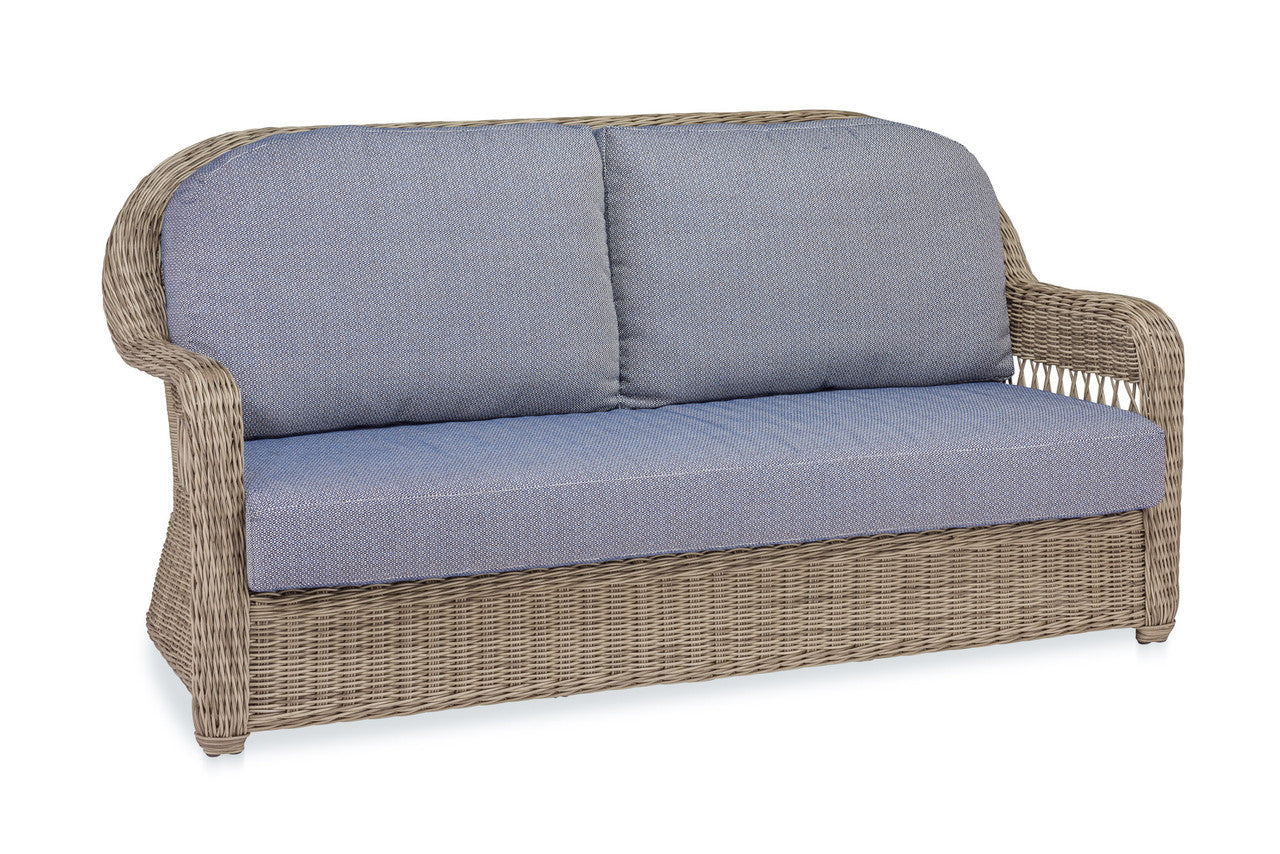 CO9 Design - Julia Vinyl Wicker Sofa with Sky or Dune Cushions