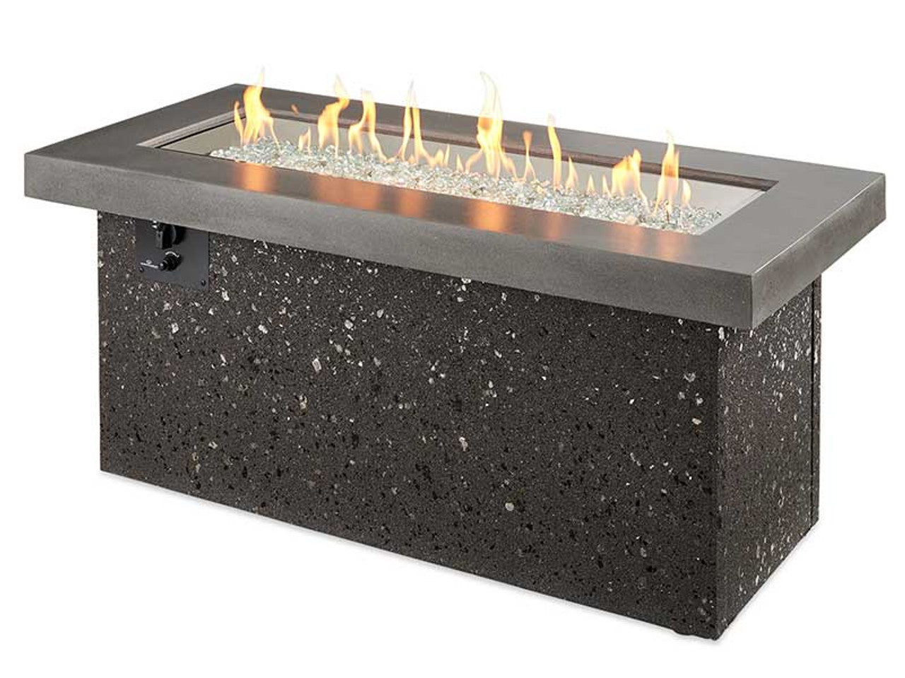 Outdoor Greatroom - Stainless Steel Key Largo Linear Gas Fire Pit Table w/Direct Spark Ignition (NG) - KL1242SDSING