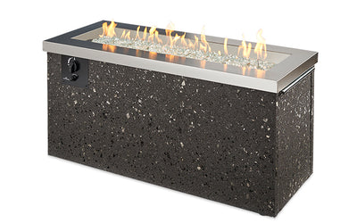 Outdoor Greatroom - Stainless Steel Key Largo Linear Gas Fire Pit Table - KL-1242-SS