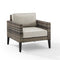 Crosley Furniture - Prescott Outdoor Wicker Armchair Taupe/Brown