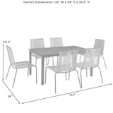 Crosley Furniture - Fenton 7 Pc Outdoor Wicker/ Metal Dining Set Gray/Matte Black - Table & 6 Chairs