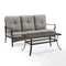 Crosley Furniture - Dahlia 2Pc Outdoor Metal And Wicker Sofa Set Taupe/Matte Black - Sofa & Coffee Table