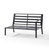 Crosley Furniture - Clark Outdoor Metal Sectional Right Side Loveseat Charcoal/Matte Black