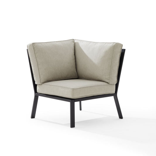 Crosley Furniture - Clark Outdoor Metal Sectional Corner Chair Taupe/Matte Black