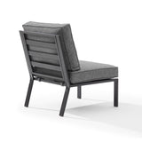 Crosley Furniture - Clark Outdoor Metal Sectional Center Chair Charcoal/Matte Black