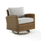 Crosley Furniture - Bradenton Outdoor Wicker Swivel Rocker Chair Gray/Weathered Brown