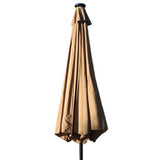 AZ Patio Heaters - Solar Market Umbrella with LED Lights with base  | MKC-UMB-T