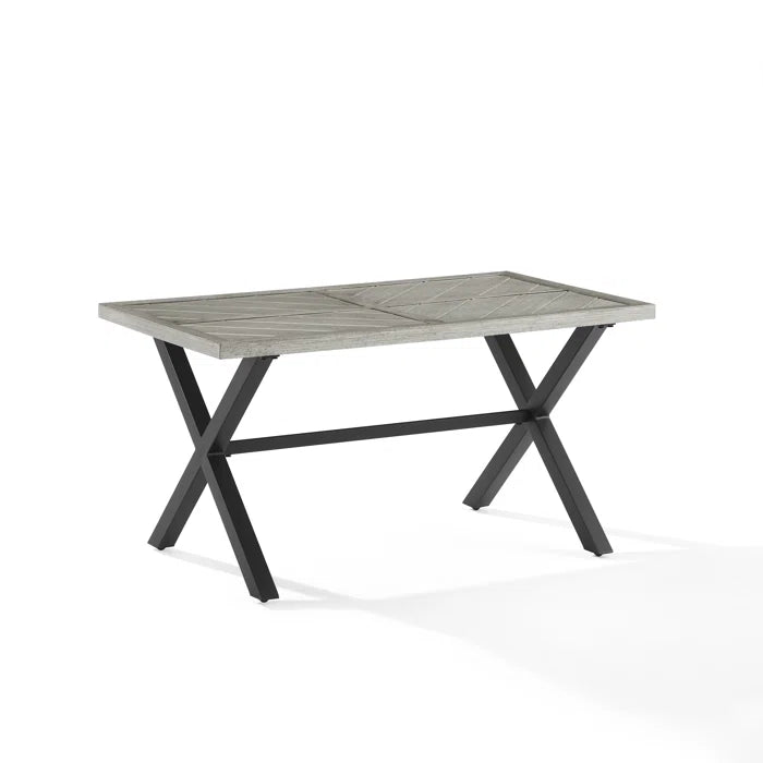 Crosley Furniture - Otto 2Pc Outdoor Metal Conversation Set Gray/Matte Black - Loveseat & Coffee Table