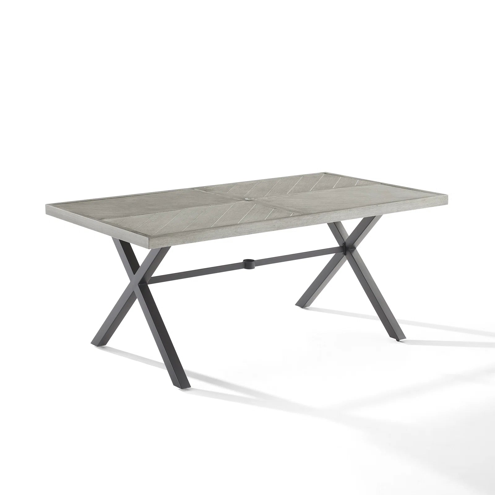 Crosley Furniture - Otto Outdoor Metal Dining Table Gray/Matte Black