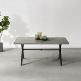 Crosley Furniture - Otto Outdoor Metal Dining Table Gray/Matte Black