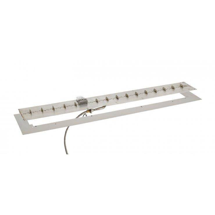 Outdoor Greatroom - 13.5" x 72" Linear Crystal Fire Plus Gas Burner Insert and Plate Kit - BP1272-A