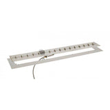 Outdoor Greatroom - 13.5" x 36" Linear Crystal Fire Plus Gas Burner Insert and Plate Kit - BP1236-A