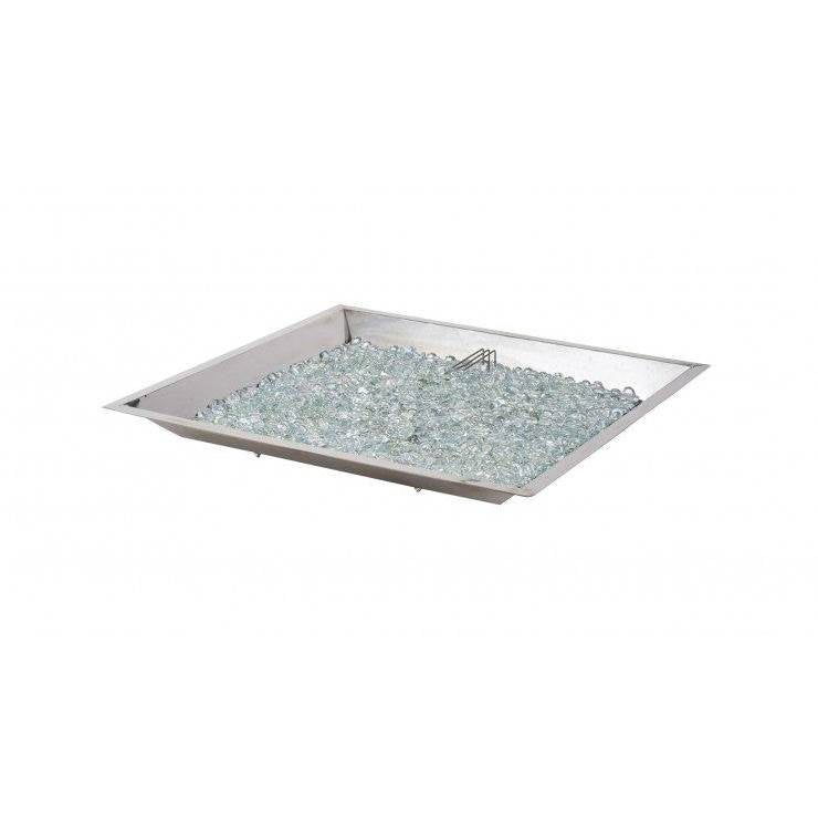 Outdoor Greatroom - 24" x 24" Square Crystal Fire Plus Gas Burner with Direct Spark Ignition (NG) - CFP2424DSING