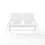 Crosley Furniture - Ridgeland Outdoor Metal Loveseat Glider White Gloss