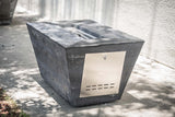 The Outdoor Plus - 48" Plymouth Rectangle 24" Tall Fire Pit in Woodgrain Concrete - OPT-PLM4828