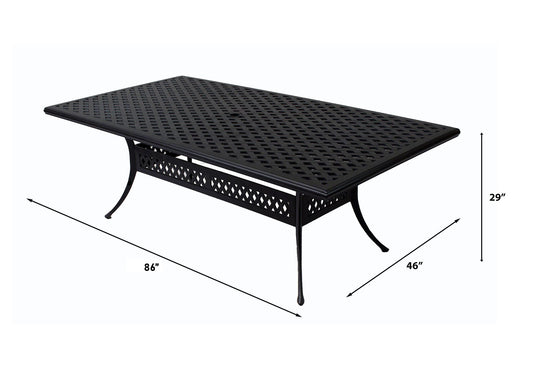 Lawton Casual Comfort - 84" X 60" Rectangle Dining Table Weave