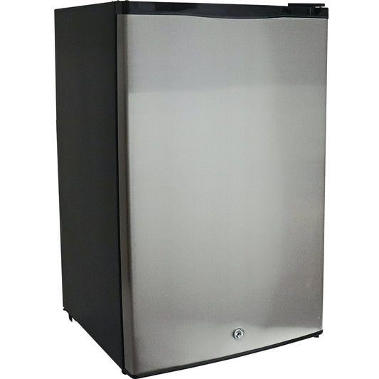 RCS 21-Inch 4.5 Cu. Ft. Compact Stainless Steel Refrigerator with Locking Door & Recessed Handle
