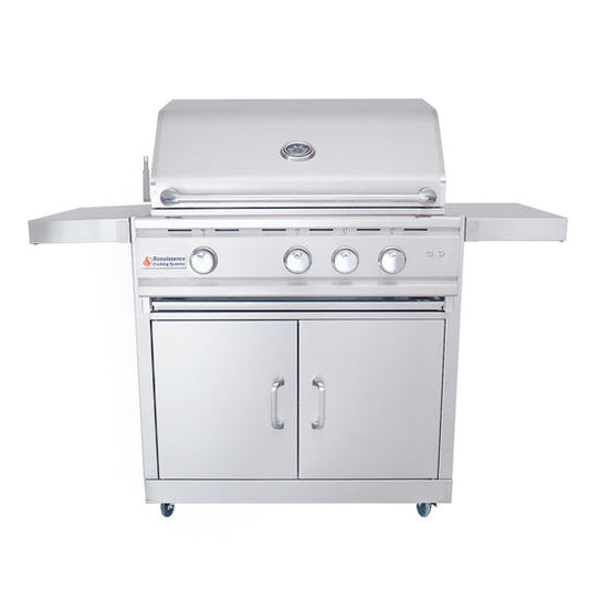 American Renaissance Grill RCS 30-Inch 3-Burner Built-In Natural/Propane Gas Grill | RON30A CK