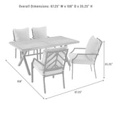 Crosley Furniture - Otto 5 Pc Outdoor Metal Dining Set Gray/Matte Black - Table & 4 Chairs