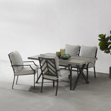 Crosley Furniture - Otto 5Pc Outdoor Metal Dining Set Gray/Matte Black - Table & 4 Chairs