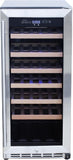 Summerset SSRFR-15W 14 7/8 Inch 3.2C Outdoor Rated Single Zone Wine Cooler - Stainless Steel