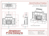 American Fyre Designs - Grand Cordova Vented Outdoor Gas Fireplace | 882
