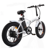 Ecotric White Fat Tire Portable And Folding Electric Bike - (UL-certified model)