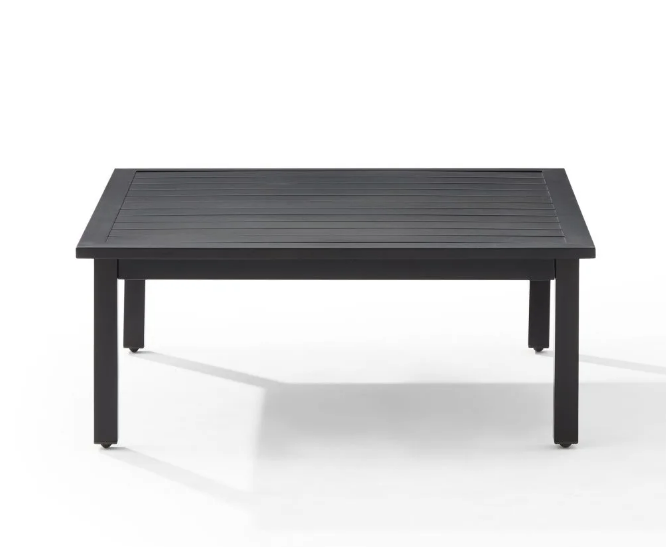 Crosley Furniture - Clark Outdoor Metal Coffee Table Matte Black