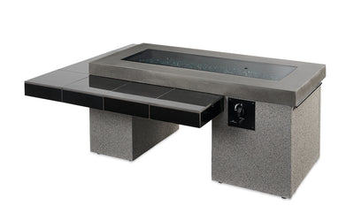 Outdoor Greatroom - Black Uptown Linear Gas Fire Pit Table w/Direct Spark Ignition (NG) - UP1242DSING