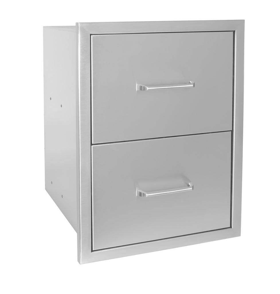 Wildfire Outdoor - Double Drawer 16"x22" SS - WF-DDW1622-SS