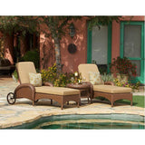 AFD Home Chaise Lounge Villanova Woven Outdoor 3 Piece Chaise Set