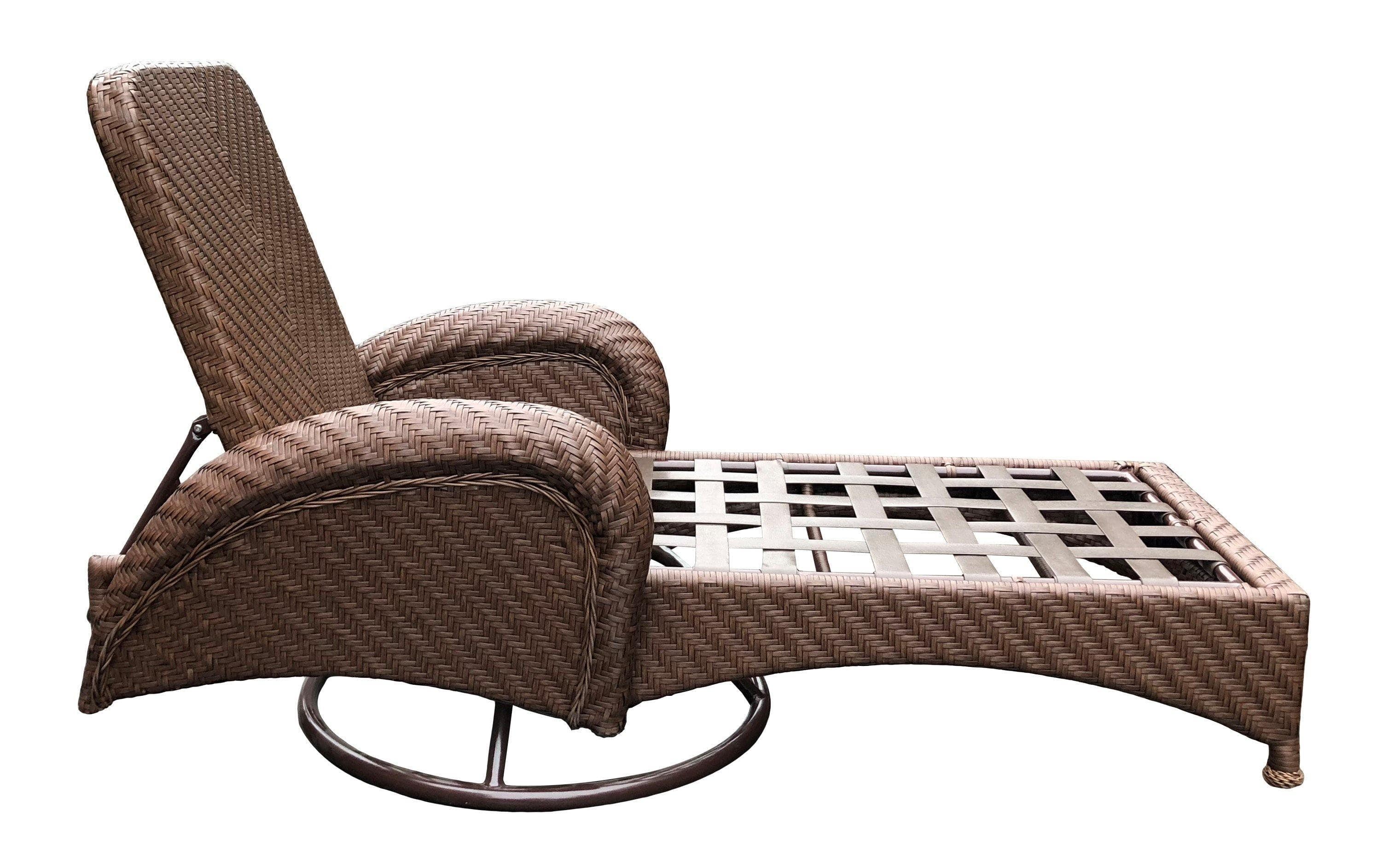 AFD Home Chaise Lounge Villanova Woven Outdoor Swivel Chaise Lounge