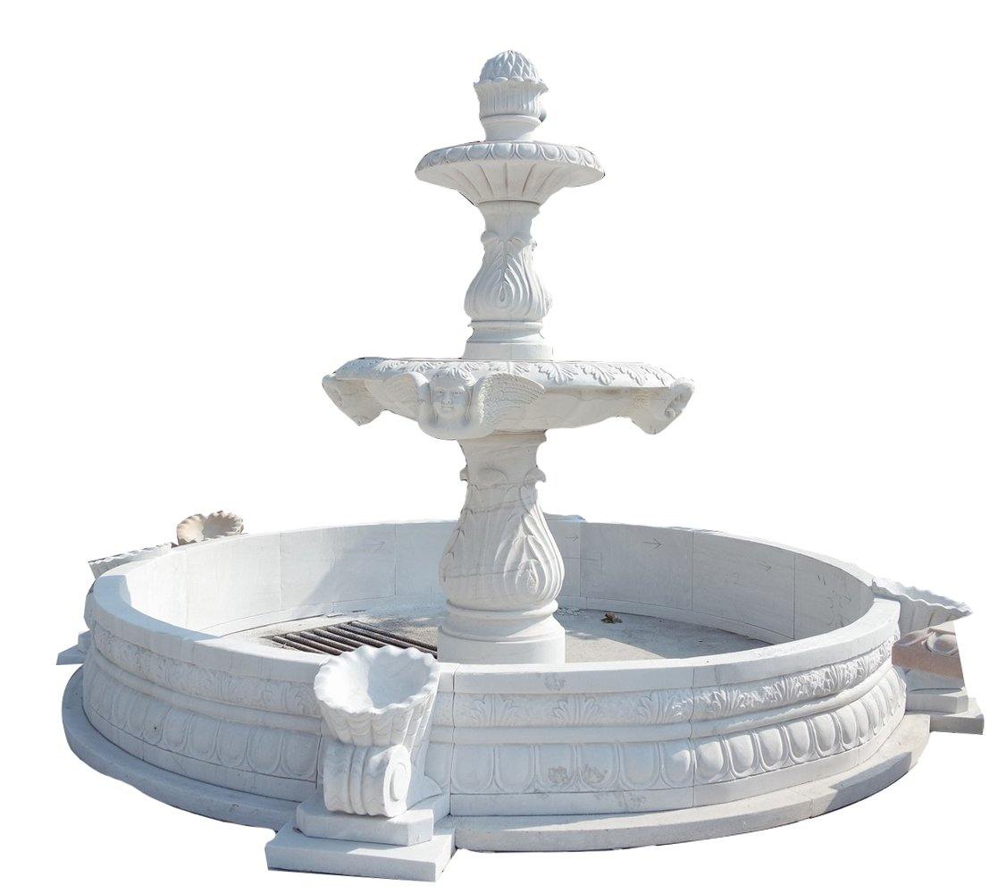 AFD Home Outdoor Decor Beijing White Marble Fountain GE19436