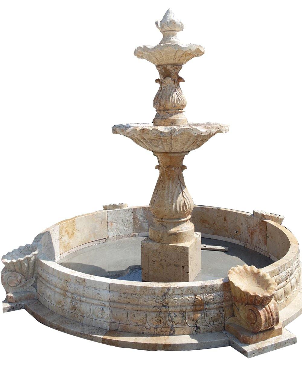AFD Home Outdoor Decor Hole Stone Marble Fountain GE19520